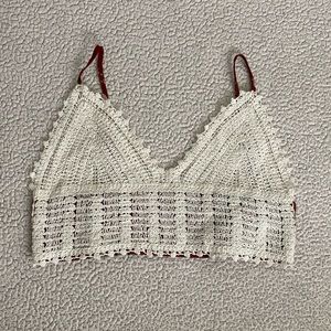 Tie back crochet cami top & paperbag waist floral short